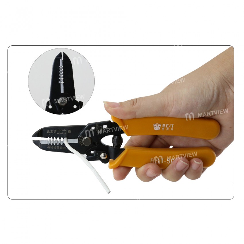BST-5022  Portable 0.5-1.6mm Multi-function Precision Wire Stripper Pliers