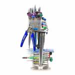 Multifunctional Stainless Steel Rotatable Storage Screwdrivers Tweezers Tool Rack