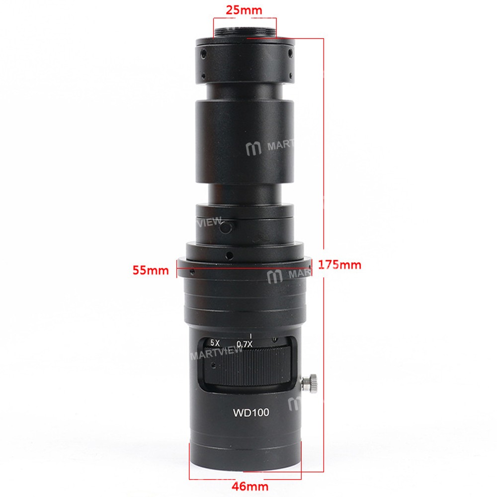 Ultra-clear 0.7-5.0X Continuous Zoom 500 Times Single-tube Optical Lens for Electron Microscope