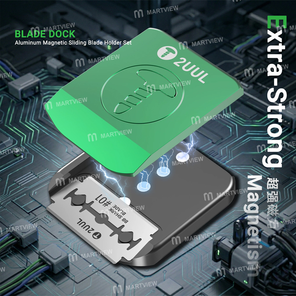 2uul bl05-blade-dock-aluminum-magnetic-sliding-blade-holder-set-6