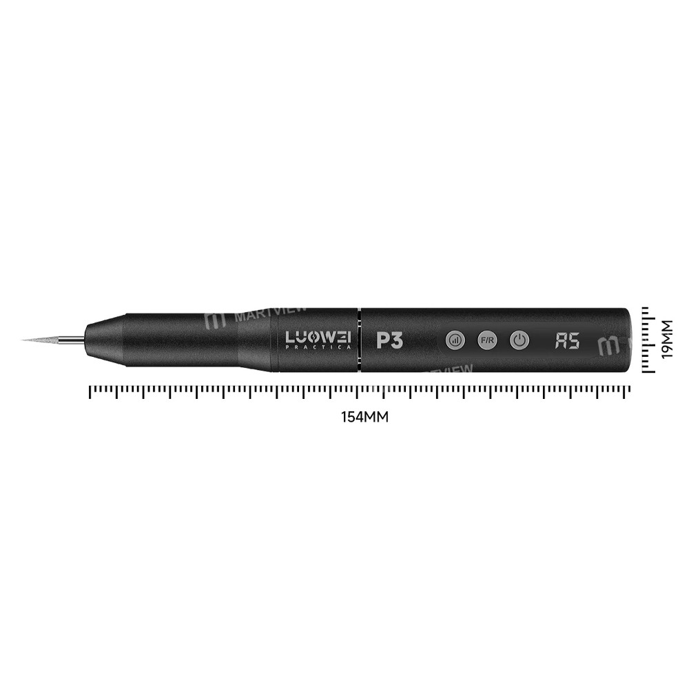 luowei lw-p3-speed-adjustable-intelligent-electric-polishing-pen-with-8pcs-grinding-heads-8