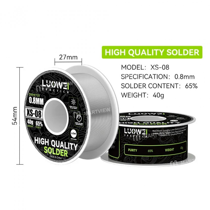 luowei 40g-high-purity-rosin-core-low-temperature-welding-tin-wire-12