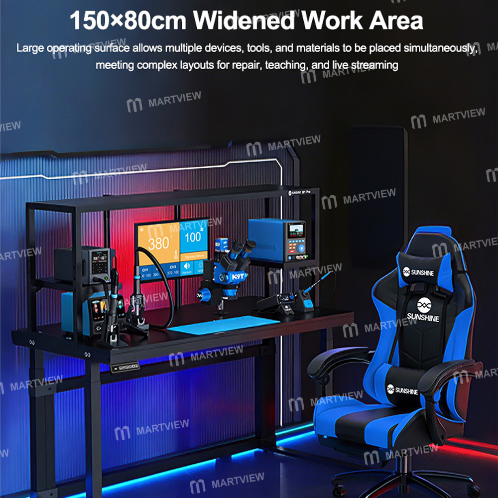 sunshine m1-pro-intelligent-72cm-to-117cm-height-adjustable-repair-table-for-expanded-work-area-16
