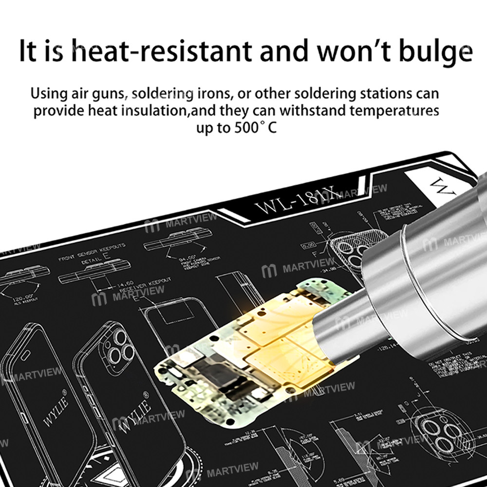 wylie wl-181x-15-inch-heat-insulating-silicone-mat-for-mobile-phone-tablet-repair-6