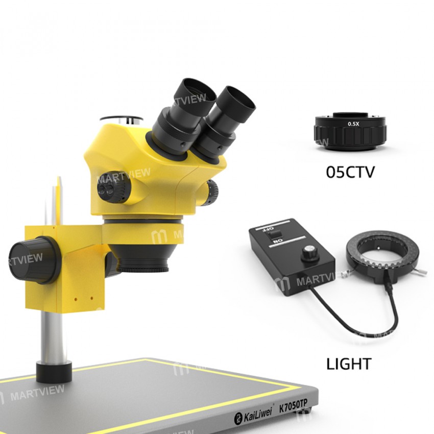 kailiwei k7050tvp-7-50x-synchronous-zoom-trinocular-stereo-microscope-with-big-base-3