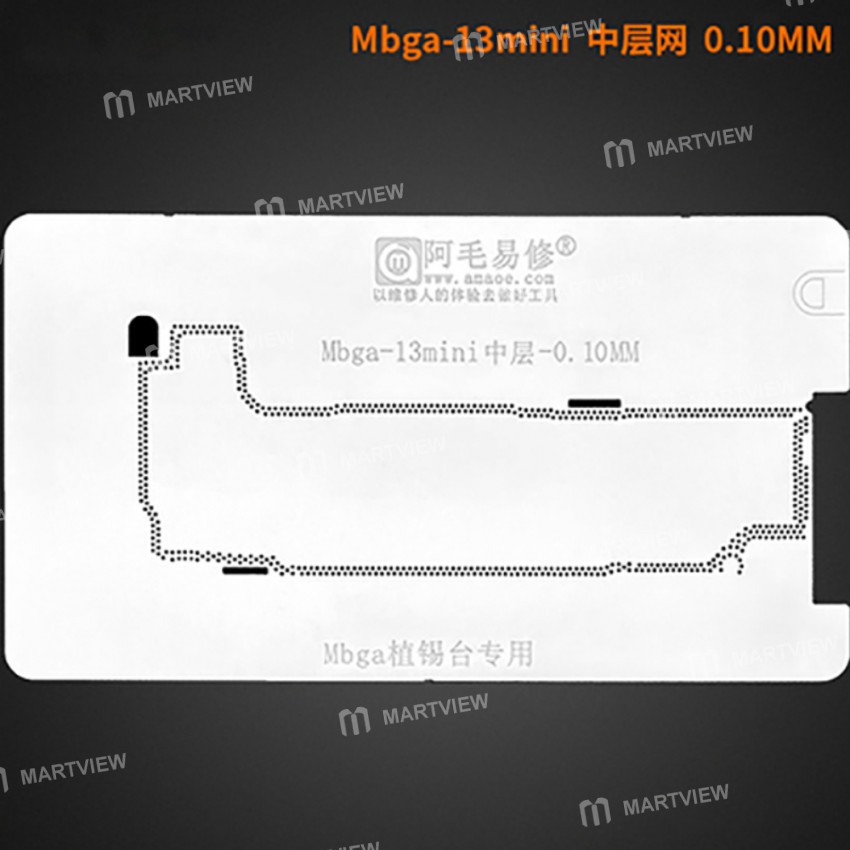 Amaoe IP13 4in1 CPU BGA Middle-level 0.12mm Steel Mesh Magnetic Tin Planting Positioning Platform Fo