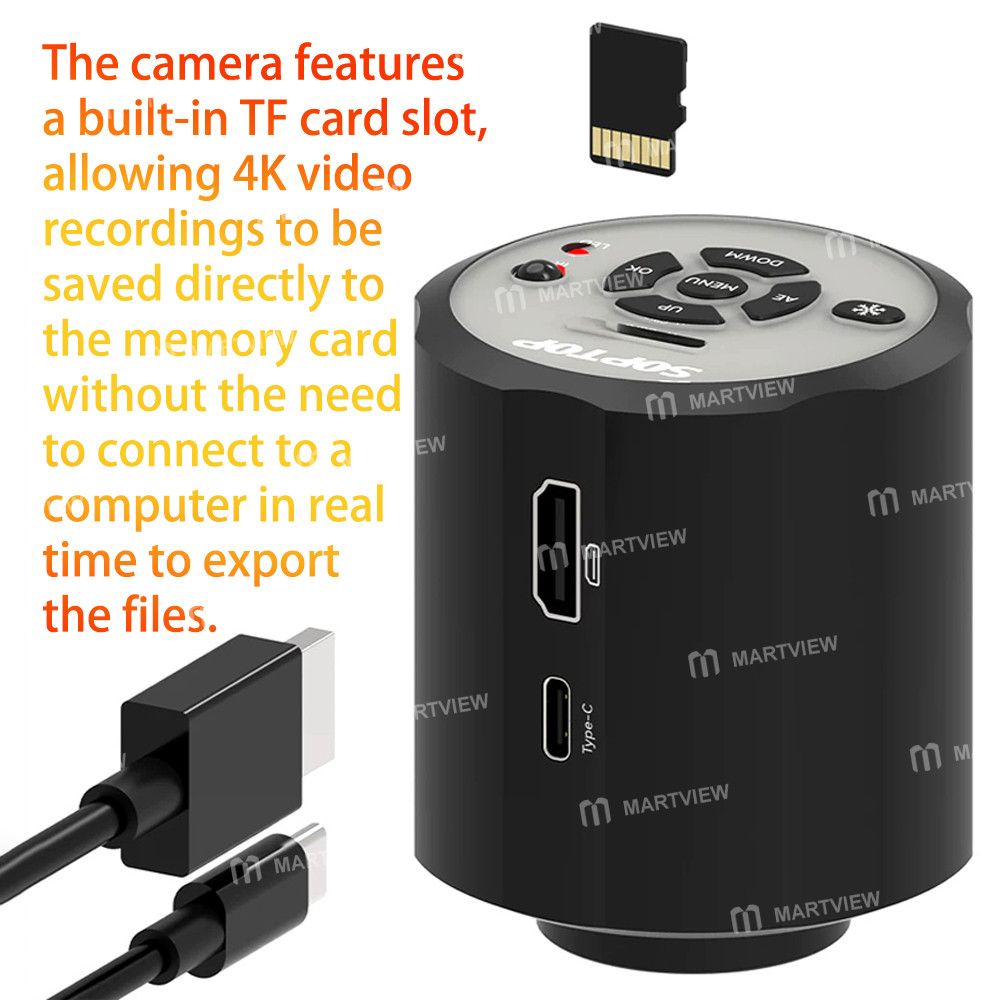 soptop od4k-4k-ultra-hd-industrial-camera-supports-4k-video-recording-compatible-with-most-microscop