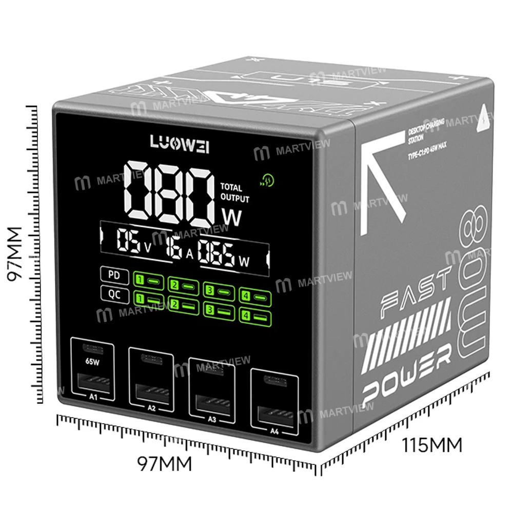 luowei lw-u1s-80w-8-port-usb-type-c-paptor-smart-desktop-charging-station-9