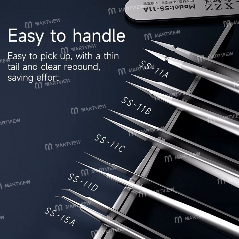 xzz hand-polished-stainless-steel-ultra-hard-001mm-extra-fine-2d-3d-tweezers-3