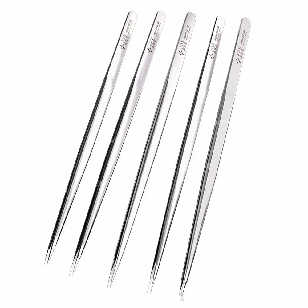 xzz hand-polished-stainless-steel-ultra-hard-001mm-extra-fine-2d-3d-tweezers-1