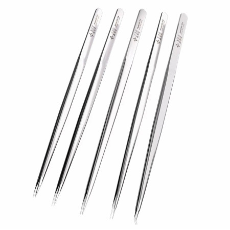 XZZ Hand-Polished Stainless Steel Ultra-Hard 0.01mm Extra-Fine 2D / 3D Tweezers