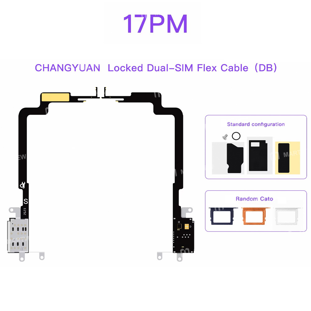 lb tool-changyuan-locked-dual-sim-flex-cable-with-db-or-super-snow-for-iphone-14-to-17-series-7