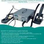 Quick 712 2in1 Hot Air Gun Soldering Rework Station 90W Dual Digital Display Temperature Adjustable