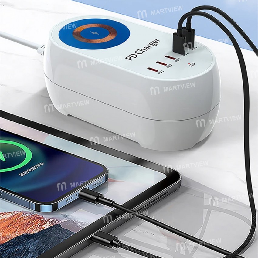 wlx 810c-140w-gan-6-in-1-pd-high-power-intelligent-desktop-charger-with-wireless-charging-7