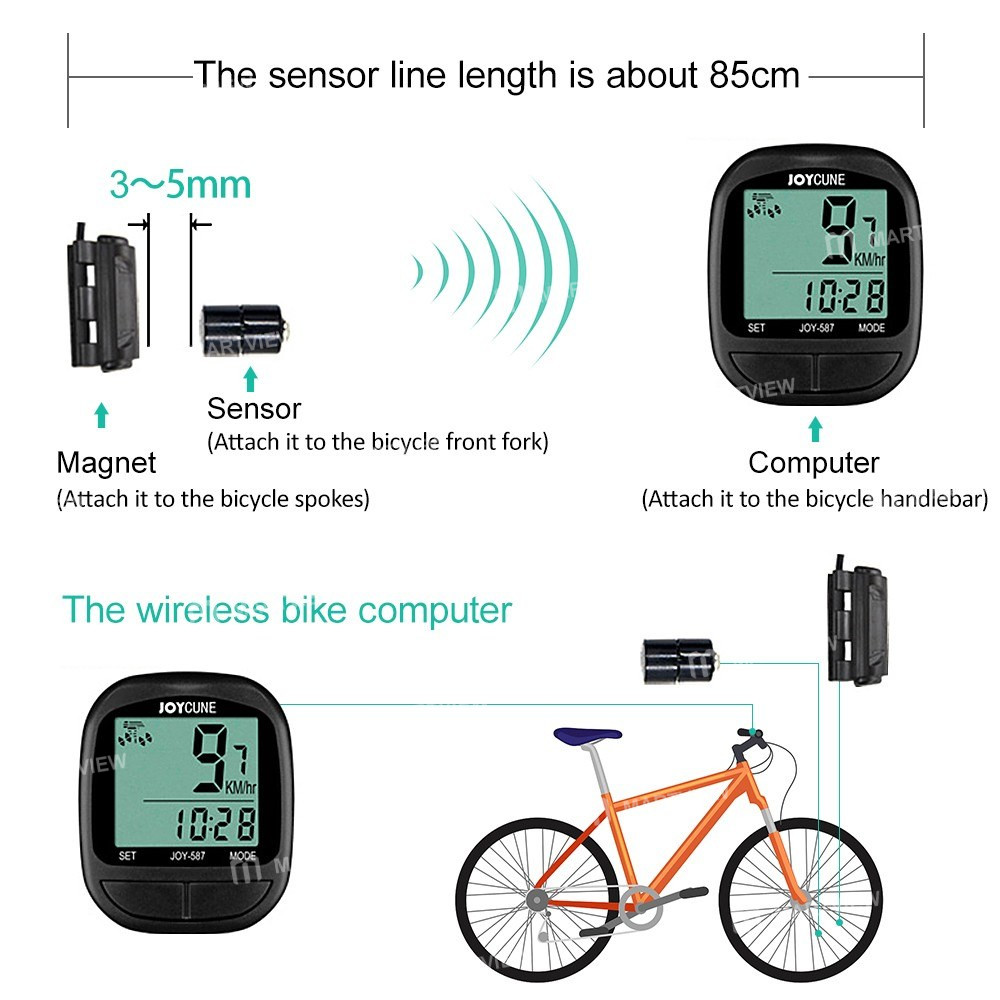 bike computer-bicycle-waterproof-wired-speedometer-11