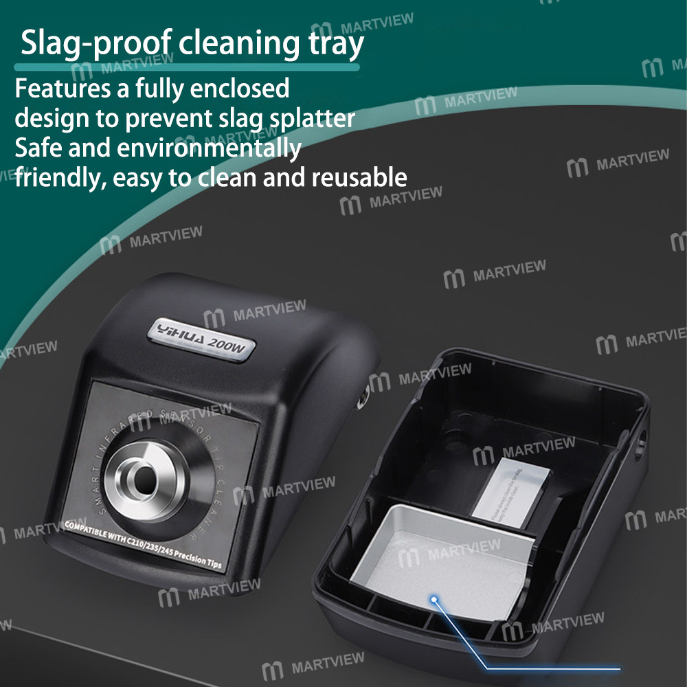 yihua 200w-smart-electric-cleaner-specifically-for-t12-c210-c245-c235-precision-soldering-iron-tips-