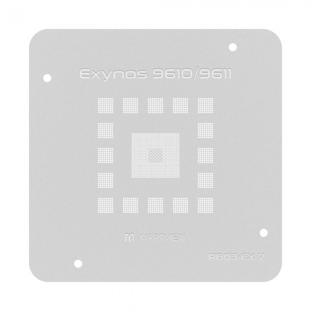 Martview RB03-EX7 CPU BGA Reballing Stencil for Samsung Exynos 9610 / 9611