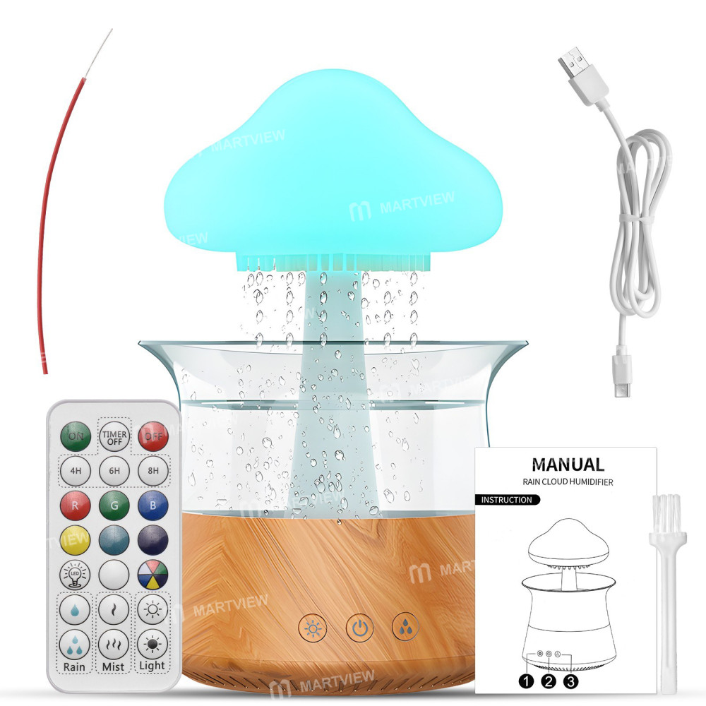 rain cloud-humidifier-water-drip-5h-timer-aromatherapy-essential-oil-diffuser-with-7-led-nighttime-0