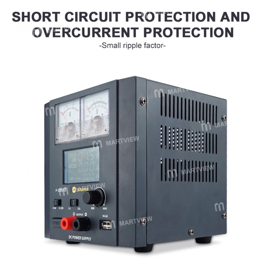 Sunshine P-1505TD 15V 5A Adjustable Intelligent DC Regulated Power Supply with LED Display