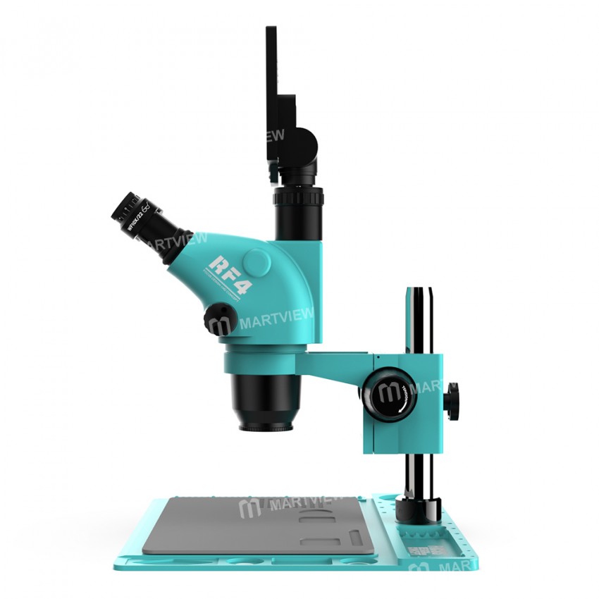 RF4 RF-6565TVD2-YS010W 6.5-65X Trinocular Zoom Stereo Microscope Workbench with 10-inch HD Monitor