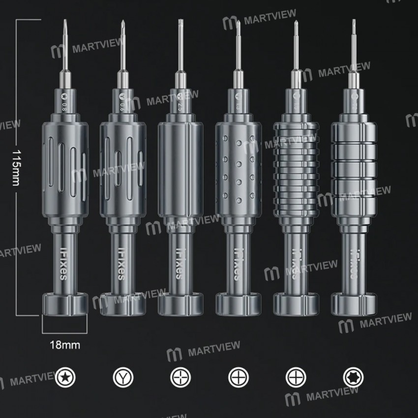 ifixes i6-mini-mortar-magnetic-precision-screwdriver-magnetic-non-slip-screwdriver-set-12