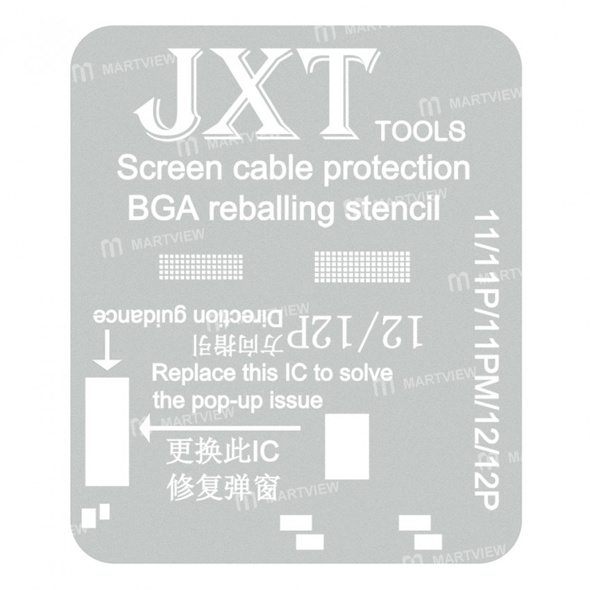 JXT LCD Screen Cable Protection & Tin Planting Steel Mesh for iPhone 11-13 Pro Max