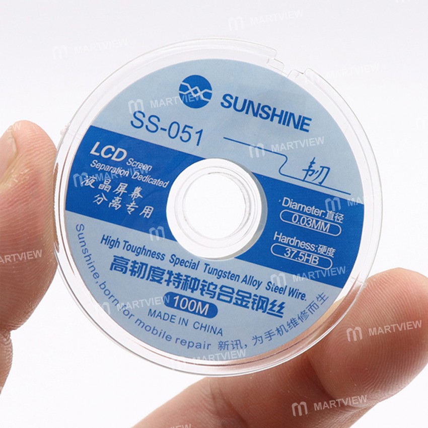 Sunshine SS-051 0.03mm 100M High Toughness Special Tungsten Alloy Wire for LCD Separate