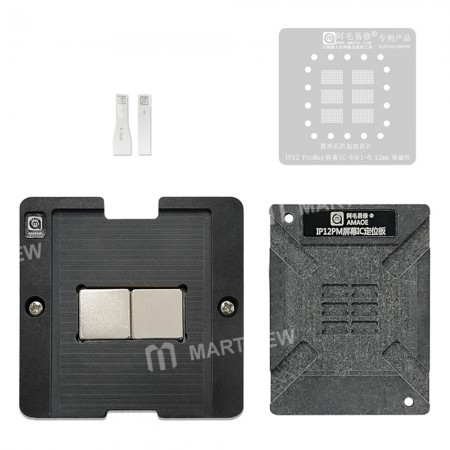 Amaoe 0.12mm Screen IC BGA Reballing Tin Planting Positioning Platform for iPhone 12 Pro Max