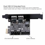 STW-3002 NEC Chip PCI-E to USB 3.0 2-Port PCI Expansion Card with 19-Pin Connector for Win XP/7/8