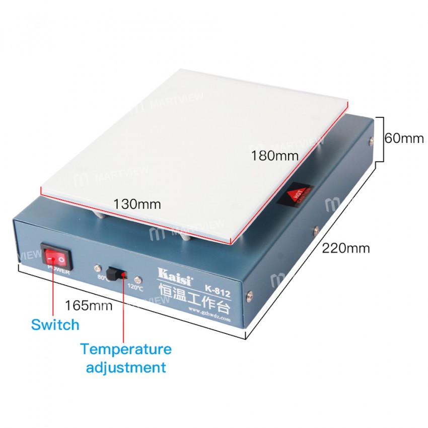 Kaisi K-812 / K-816 LCD Screen Separator Heating Platform