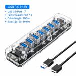 Orico Transparent Series 4 / 7 Port USB3.0 HUB with Dual Micro USB Power Interface Support OTG