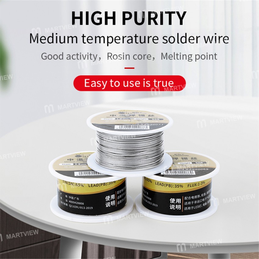 Luxianzi 50g 0.5 / 0.8 / 1.0mm 200? Medium Temperature Leaded Rosin Core Solder Wire