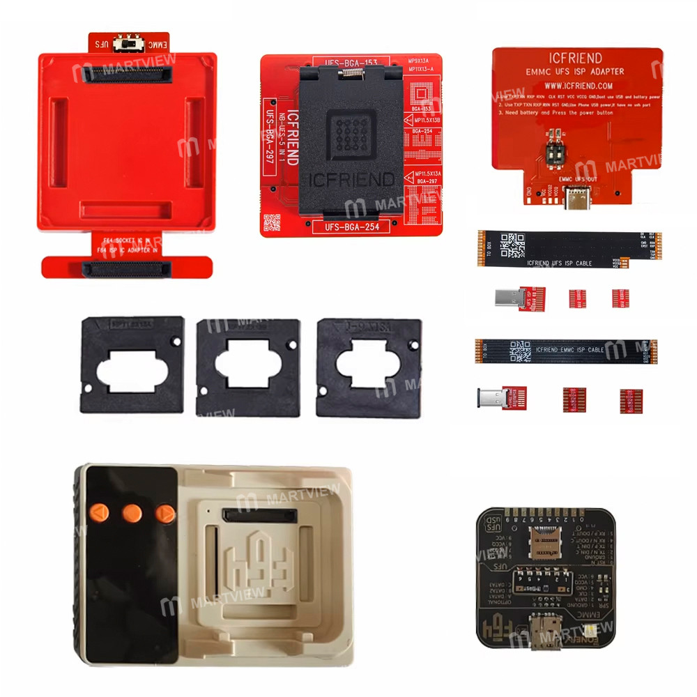 ICFriend F64 ISP Adapter Board + F64 Host +NB-UFS-5IN1 (254 / 153 / 297) Adapter + ISP Cable