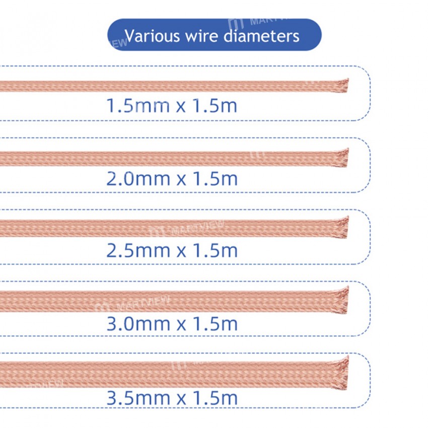 Kaisi SWA15 1.5M High-Quality BGA Desoldering Soldering Sucking Line for Mobile Phone Repair - 10Pcs