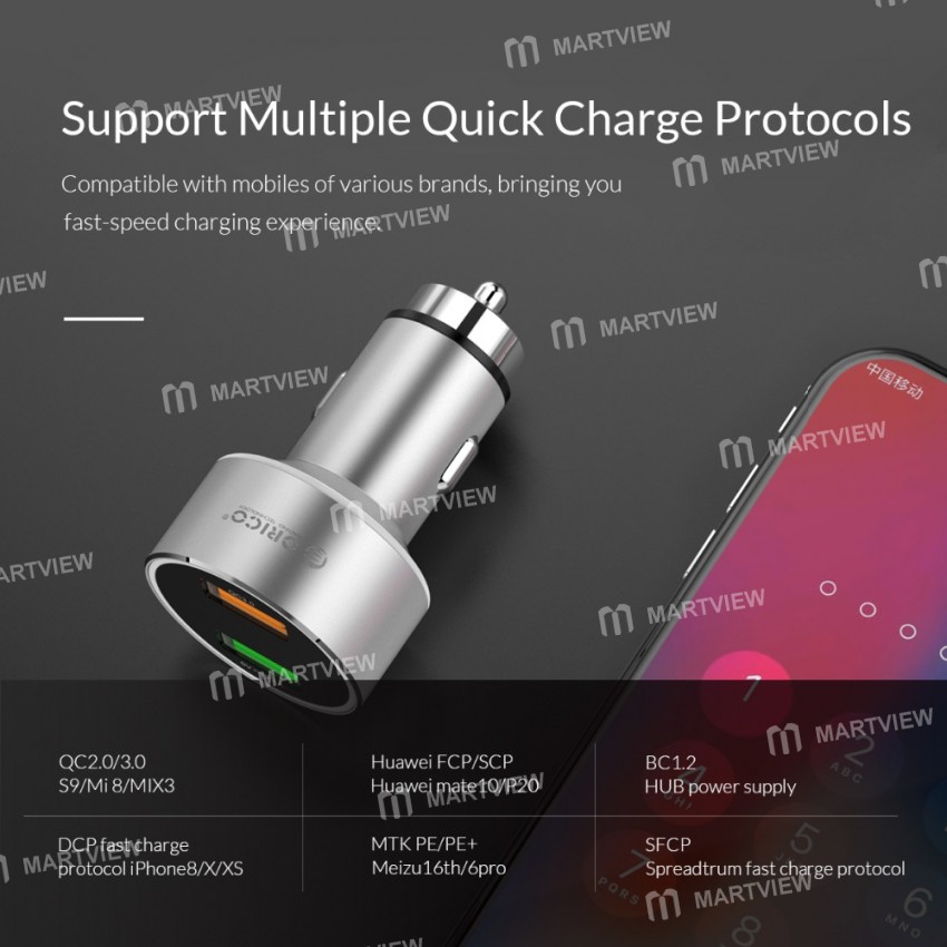 orico upc-q2-dual-usb-qc30-mini-fast-charging-car-cigarette-light-charger-4