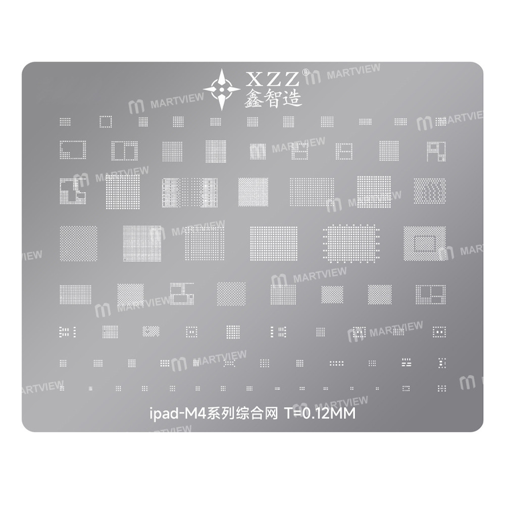 XZZ 0.12mm CPU Universal Series BGA Reballing Stencil for Apple M4 CPU