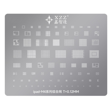 XZZ 0.12mm CPU Universal Series BGA Reballing Stencil for Apple M4 CPU