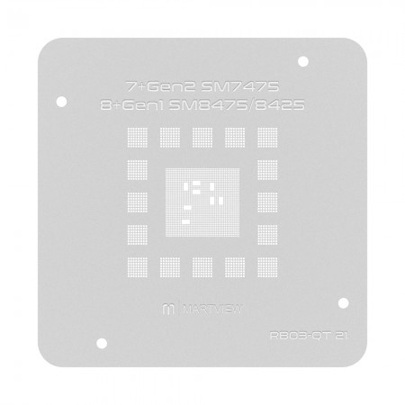 Martview RB03-QT21 CPU BGA Reballing Stencil for Qualcomm Snapdragon 7+Gen2 SM7475 / 8+Gen1 SM8475 / 8425
