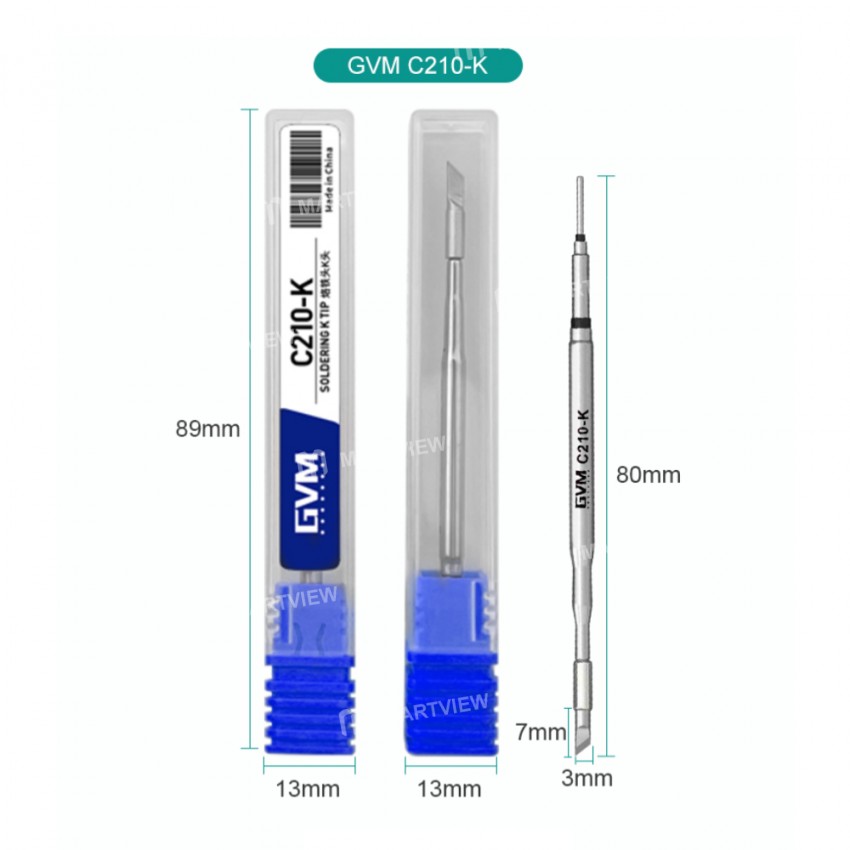 GVM C210-I C210-IS C210-K Lead-free Soldering Iron Tip for T210 Welding Station