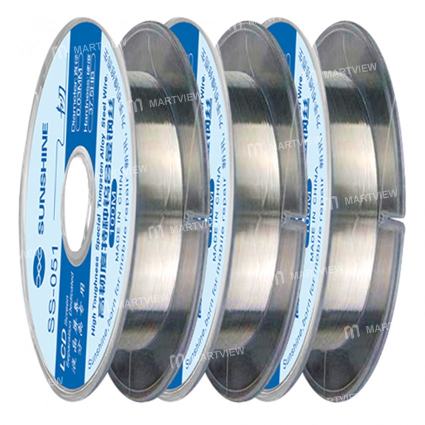 Sunshine SS-051 0.03mm 100M High Toughness Special Tungsten Alloy Wire for LCD Separate