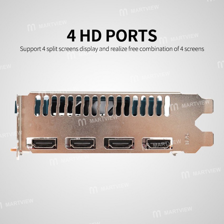 Obeya RX550 4H 4-Screen Graphics Card 4G / DDR5 / 128bit Memory Support Split Screen with 4 HD Ports