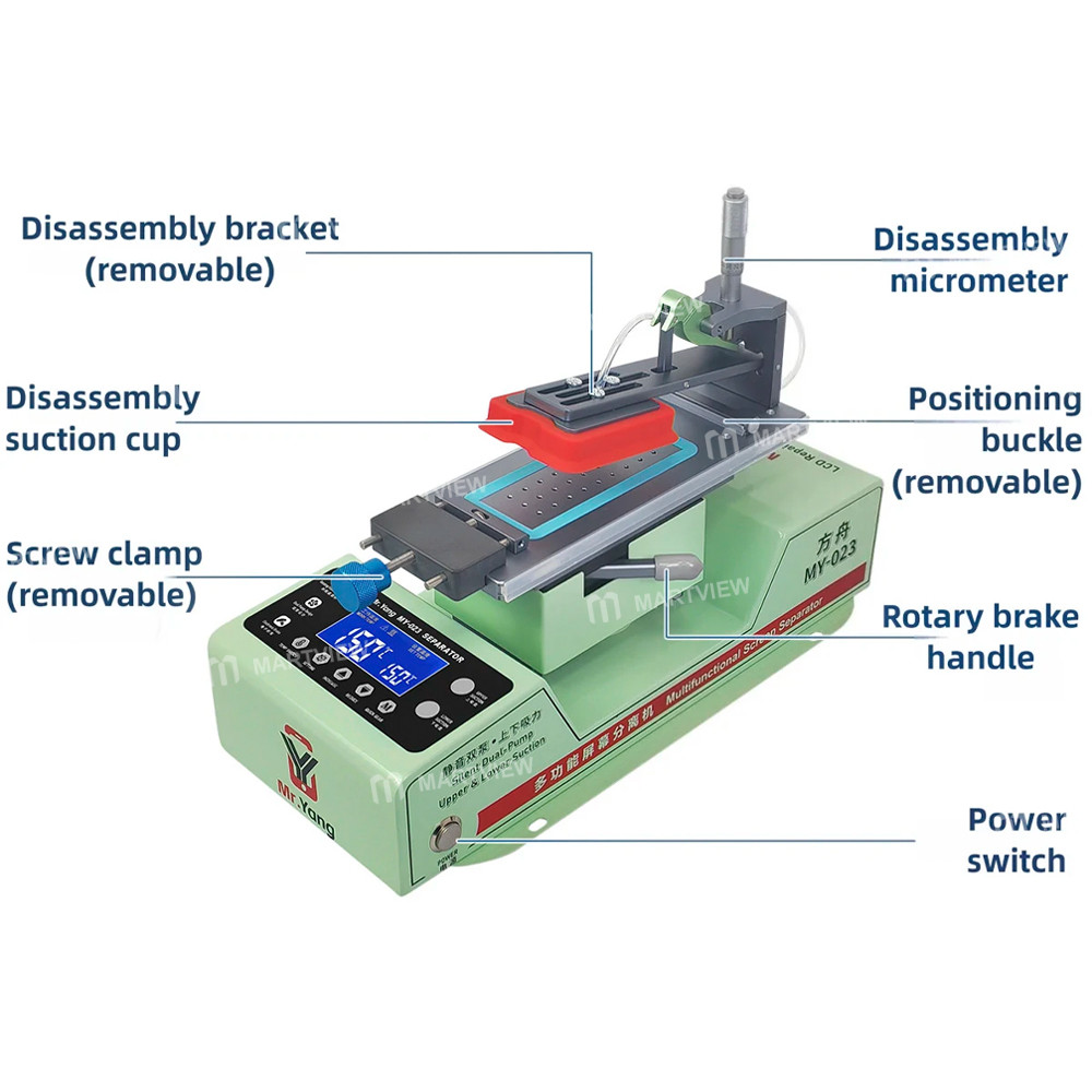 mr yang-my-023-360-degree-rotating-mobile-phone-screen-heating-separator-with-built-in-dual-pumps-15