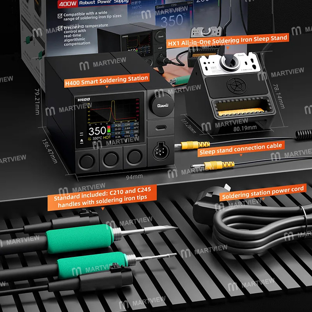 qianli h400-smart-400w-high-power-digital-soldering-station-compatible-with-c115-c210-c245-handles-9