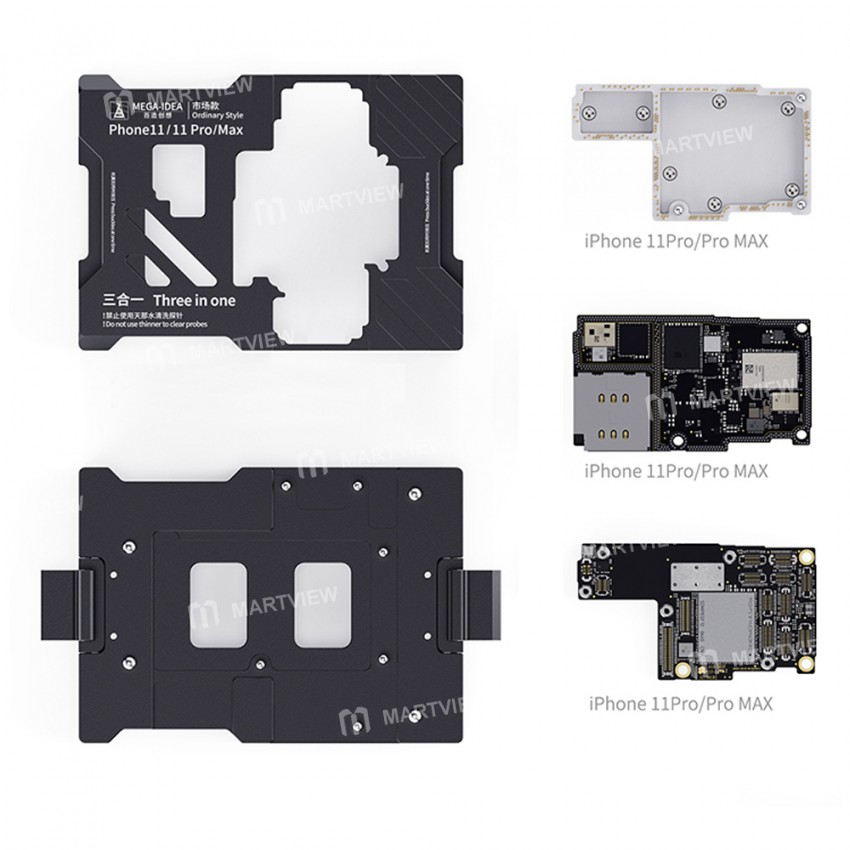 Mega-idea 3in1 Motherboard Layering Test Stand Fixture Holder for iPhone 11 / 11 Pro / 11 Pro Max