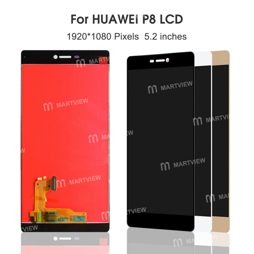 LCD Display Touch Screen Digitizer Assembly Replacement for Huawei P8 - Black