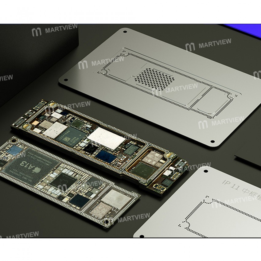 Mechanic 3D 4D Motherboard Middle Layer Planting Tin BGA Reballing Stencil Kit for iPhone 11 / 11 Pr