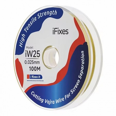 iFixes iW25 0.025mm High Tensile Strength Diamond Wire for LCD Screen Separation - 100M