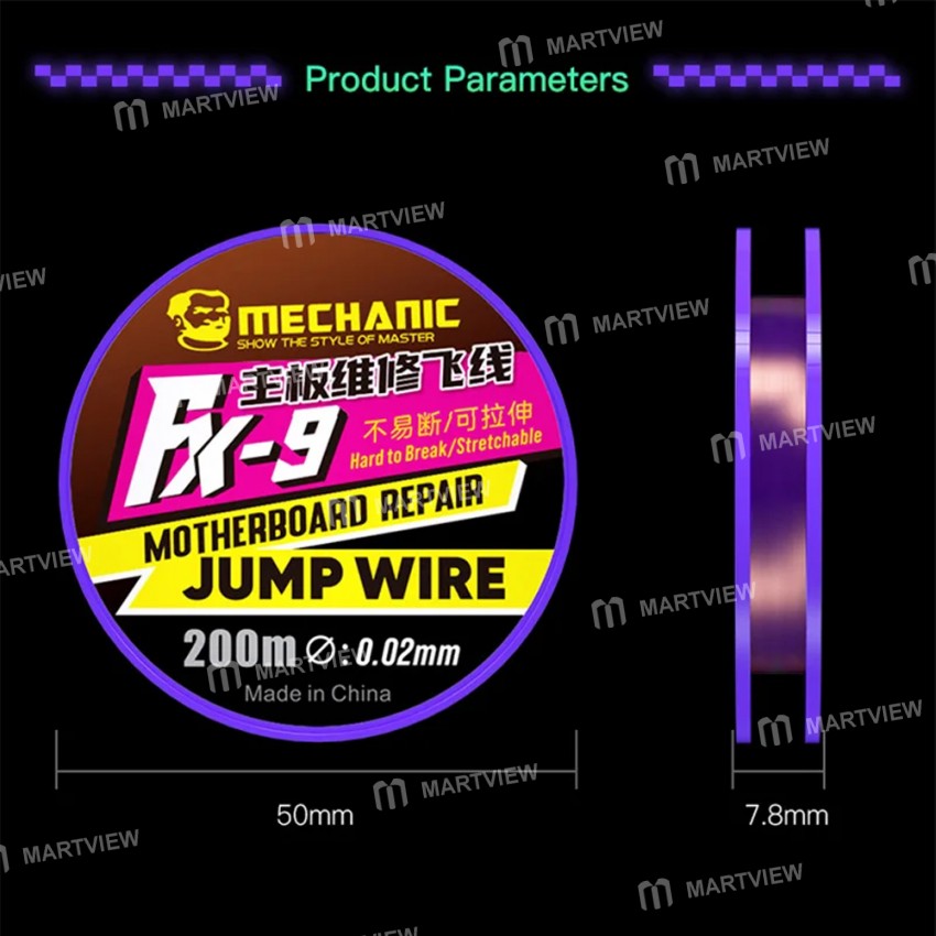 mechanic fx-9-fxv009-200m-non-magnetic-low-solder-resistance-motherboard-maintenance-jump-wire-11