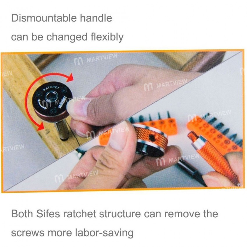 JAKEMY JM-6119 19 in 1 Multipurpose Precision Screwdriver Ratchet Repair Tools Sets for Cellphone El