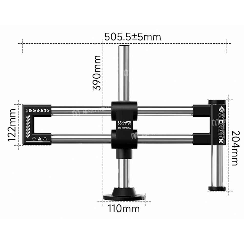 luowei lw-gk04-xuanjia-dual-axis-dual-arm-microscope-swing-arm-stand-compatible-with-most-microscope